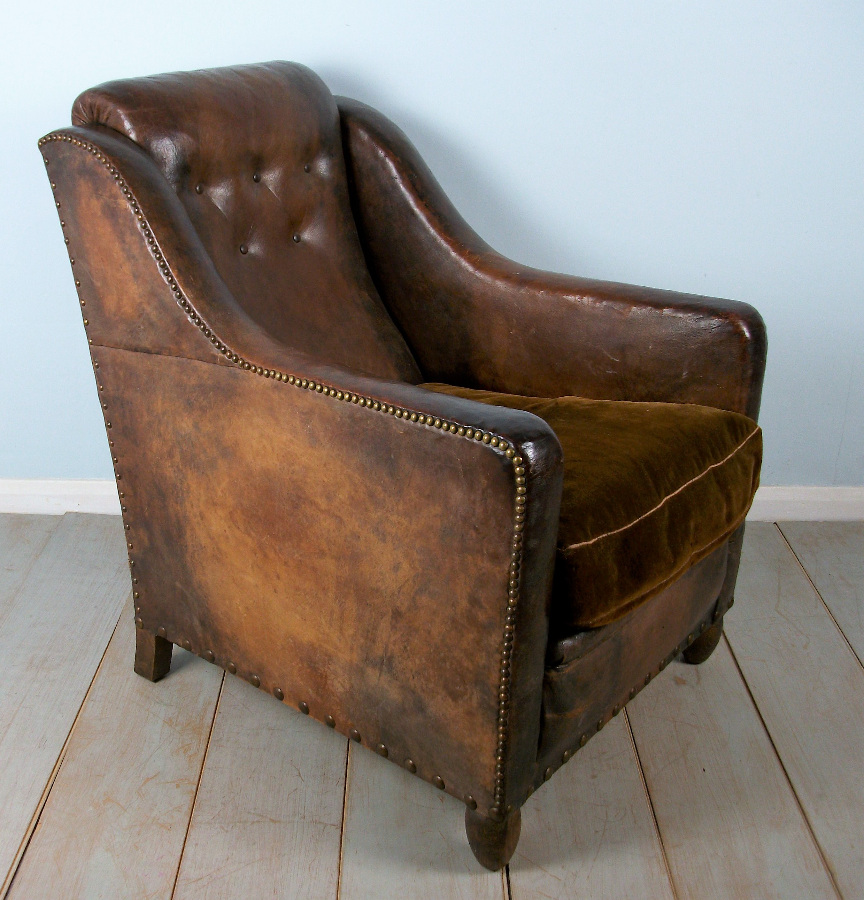 Leather 1930s Deco Club Chair
